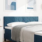 vidaXL Tête de lit Design en Blocs de Diamants Bleu Foncé 140 cm Velours
