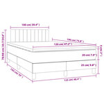 vidaXL Sommier à lattes de lit et matelas gris clair 120x190 cm tissu