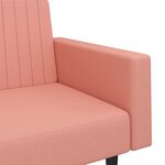 vidaXL Canapé-lit à 2 places rose velours