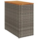 vidaXL Table d'appoint de jardin dessus en bois gris 58x27 5x55 cm