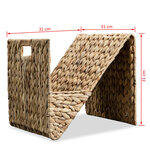 vidaXL Porte-revue 31 x 31 x 31 cm Jacinthe d'eau