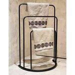 Bathroom Solutions Porte-serviettes debout 49 5x75 cm Métal Noir