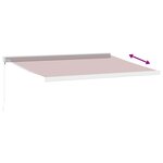 vidaXL Auvent manuel rétractable bordeaux 450x300 cm