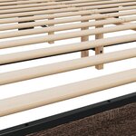vidaXL Cadre de lit chêne marron 200x200 cm bois d'ingénierie et métal