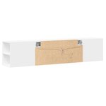 vidaXL Meuble TV mural avec LED blanc 180x31x39 5 cm