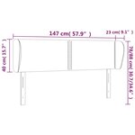 vidaXL Tête de lit avec oreilles Marron 147x23x78/88 cm Similicuir