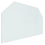 vidaXL Plaque de verre pour cheminée hexagonale 100x60 cm