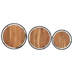vidaXL Tables gigognes 3 Pièces bois massif d'acacia