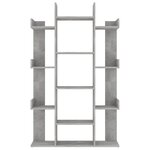 vidaXL Bibliothèque Gris béton 86x25 5x140 cm Bois d’ingénierie