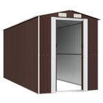 vidaXL Abri de jardin Marron foncé 192x440x223 cm Acier galvanisé