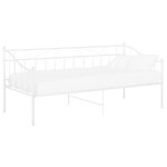 vidaXL Cadre de canapé-lit sans matelas blanc métal 90x200 cm