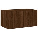 vidaXL Unités murales TV avec LED 4 Pièces chêne marron bois d'ingénierie