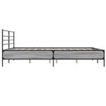 vidaXL Cadre de lit sonoma gris 200x200 cm bois d'ingénierie et métal