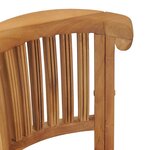 vidaXL Chaise de bar Bois de teck solide