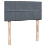 vidaXL Sommier à lattes de lit avec matelas Gris foncé 100x200 cm