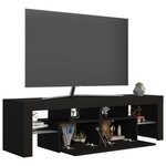 vidaXL Meuble TV avec lumières LED Noir 140x36 5x40 cm