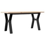 vidaXL Table basse cadre en Y 100x50x45 cm bois de pin massif et fonte