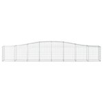 vidaXL Paniers à gabions arqués 2 Pièces 400x50x60/80 cm Fer galvanisé