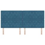 vidaXL Tête de lit LED bleu foncé 100 cm en velours