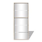 vidaXL Meuble à chaussures 5 étagères et miroir 63x17x169 5 cm Chêne