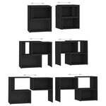 vidaXL Meuble TV Noir 104x30x52 cm Bois d'ingénierie
