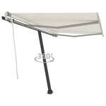 vidaXL Auvent manuel rétractable sur pied 300x250 cm Crème