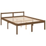 vidaXL Lit pour personne âgée sans matelas marron miel bois massif