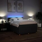 vidaXL Sommier à lattes de lit avec matelas Noir 160x200 cm Tissu