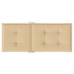 vidaXL Coussins de chaise à dossier haut lot de 2 beige mélangé tissu
