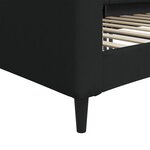 vidaXL Lit de repos sans matelas noir 100x200 cm tissu