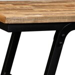 vidaXL Banc Teck de récupération et acier 110 x 35 x 45 cm
