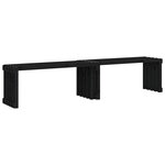 vidaXL Banc de jardin extensible noir 212 5x40 5x45 cm bois massif pin
