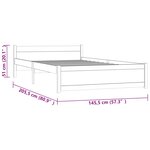 vidaXL Cadre de lit Blanc Bois massif 140x200 cm