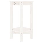 vidaXL Table basse Blanc Ø 40x60 cm Bois massif de pin