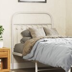 vidaXL Tête de lit métal blanc 80 cm