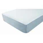 Lot 2 draps housse jersey 70 x 140 cm blanc/perle