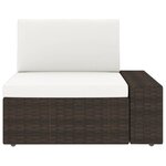 vidaXL Salon de jardin 8 Pièces avec coussins Marron Résine tressée