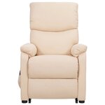 vidaXL Fauteuil Crème Tissu