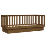 vidaXL Lit de jour sans matelas marron miel 75x190 cm bois pin massif