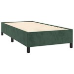 vidaXL Cadre de lit sans matelas vert foncé 90x190 cm velours