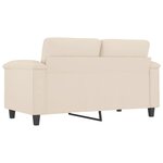 vidaXL Canapé à 2 places Beige 120 cm Tissu microfibre