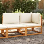 vidaXL Canapé de jardin avec coussins 2 places bois massif d'acacia