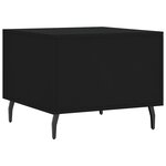 vidaXL Tables basses 2 Pièces noir 50x50x40 cm bois d'ingénierie