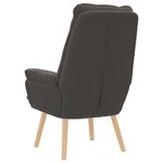 vidaXL Chaise Relaxante Gris Foncé en Tissu Imitant la Laine