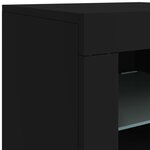vidaXL Buffet avec lumières LED noir 181 5x37x67 cm