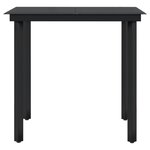 vidaXL Ensemble à manger de jardin avec coussins 3 Pièces noir