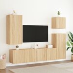vidaXL Meuble TV mural chêne sonoma 40 5x30x90 cm bois d'ingénierie
