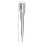 vidaXL Piquets au sol 12 Pièces Argenté 8x8x76 cm Acier galvanisé