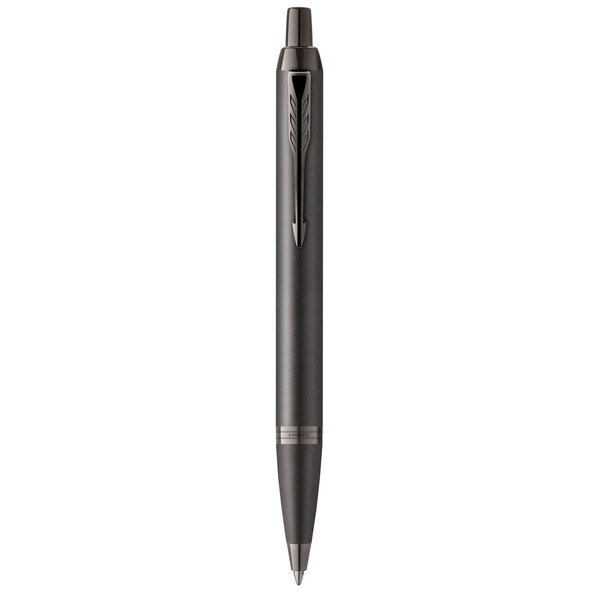 Stylo bille Parker IM Monochrome  Gris acier  encre bleue  Coffret cadeau