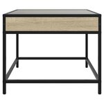 vidaXL Table basse avec LED infini chêne sonoma 70x50x41 cm